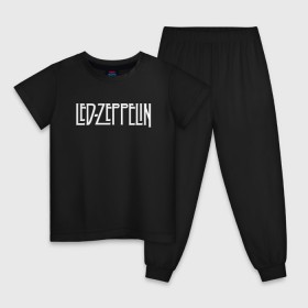 Детская пижама хлопок с принтом Led Zeppelin в Екатеринбурге, 100% хлопок |  брюки и футболка прямого кроя, без карманов, на брюках мягкая резинка на поясе и по низу штанин
 | led zeppelin | лед зеппелин