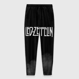 Мужские брюки 3D с принтом Led Zeppelin в Екатеринбурге, 100% полиэстер | манжеты по низу, эластичный пояс регулируется шнурком, по бокам два кармана без застежек, внутренняя часть кармана из мелкой сетки | led zeppelin | лед зеппелин