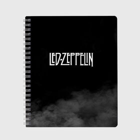 Тетрадь с принтом Led Zeppelin в Екатеринбурге, 100% бумага | 48 листов, плотность листов — 60 г/м2, плотность картонной обложки — 250 г/м2. Листы скреплены сбоку удобной пружинной спиралью. Уголки страниц и обложки скругленные. Цвет линий — светло-серый
 | led zeppelin | лед зеппелин