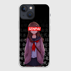 Чехол для iPhone 13 mini с принтом СЭМПАЙ   SENPAI в Екатеринбурге,  |  | ahegao | kawai | kowai | oppai | otaku | senpai | sugoi | waifu | yandere | ахегао | ковай | отаку | сенпай | яндере