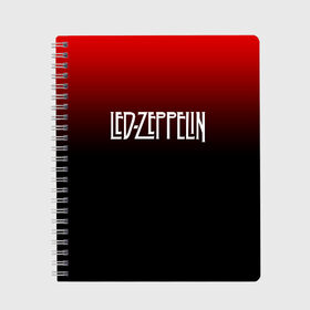 Тетрадь с принтом Led Zeppelin в Екатеринбурге, 100% бумага | 48 листов, плотность листов — 60 г/м2, плотность картонной обложки — 250 г/м2. Листы скреплены сбоку удобной пружинной спиралью. Уголки страниц и обложки скругленные. Цвет линий — светло-серый
 | led zeppelin | лед зеппелин