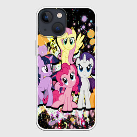 Чехол для iPhone 13 mini с принтом MY LITTLE PONY в Екатеринбурге,  |  | my little pony | pinkie pie | scootaloo | spike | sweaty balls | искорка | крошка бель | маленькие пони | мульфтфильм | пони | си | скутолу | эппл блум