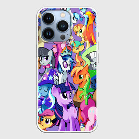 Чехол для iPhone 13 Pro с принтом МАЛЕНЬКИЕ ПОНИ в Екатеринбурге,  |  | my little pony | pinkie pie | scootaloo | spike | sweaty balls | искорка | крошка бель | маленькие пони | мульфтфильм | пони | скутолу | эппл блум