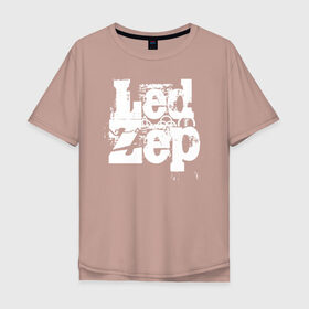 Мужская футболка хлопок Oversize с принтом Led Zeppelin в Екатеринбурге, 100% хлопок | свободный крой, круглый ворот, “спинка” длиннее передней части | led | led zep | led zeppelin | ledzep | lz | zoso | группа | джимми пейдж | джон генри бонэм | джон пол джонс | зосо | лед зепелен | лед зеппелин | ледзепелен | ледзеппелин | роберт плант | рок