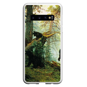 Чехол для Samsung Galaxy S10 с принтом Утро в сосновом лесу в Екатеринбурге, Силикон | Область печати: задняя сторона чехла, без боковых панелей | живопись | искусство | картина | художники | шедевры