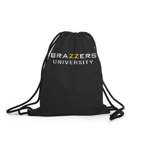 Рюкзак-мешок 3D с принтом Вrazzers university в Екатеринбурге, 100% полиэстер | плотность ткани — 200 г/м2, размер — 35 х 45 см; лямки — толстые шнурки, застежка на шнуровке, без карманов и подкладки | brazers | brazzers | brazzers university | бразерс | бразэрс | университет бразерс
