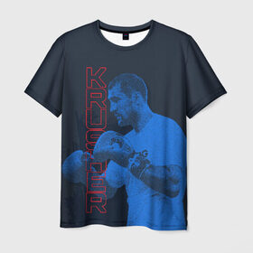 Мужская футболка 3D с принтом Krusher в Екатеринбурге, 100% полиэфир | прямой крой, круглый вырез горловины, длина до линии бедер | boxing | kovalev | krusher | sergey kovalev | wbo | бокс | ковалев