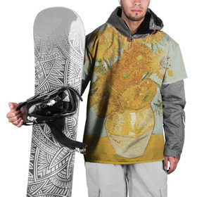 Накидка на куртку 3D с принтом Подсолнухи в Екатеринбурге, 100% полиэстер |  | Тематика изображения на принте: живопись | искусство | картина | художники | шедевры