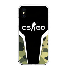 Чехол для iPhone XS Max матовый с принтом CSGO Camouflage в Екатеринбурге, Силикон | Область печати: задняя сторона чехла, без боковых панелей | Тематика изображения на принте: conter | counter | cs go | csgo | global | offensive | strike | контер | кс го | ксго | страйк