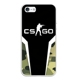 Чехол для iPhone 5/5S матовый с принтом CSGO Camouflage в Екатеринбурге, Силикон | Область печати: задняя сторона чехла, без боковых панелей | Тематика изображения на принте: conter | counter | cs go | csgo | global | offensive | strike | контер | кс го | ксго | страйк