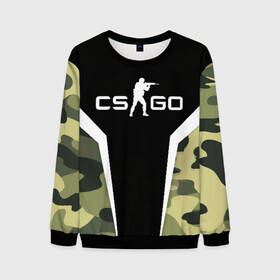 Мужской свитшот 3D с принтом CS:GO Camouflage в Екатеринбурге, 100% полиэстер с мягким внутренним слоем | круглый вырез горловины, мягкая резинка на манжетах и поясе, свободная посадка по фигуре | conter | counter | cs go | csgo | global | offensive | strike | контер | кс го | ксго | страйк