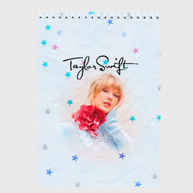 Скетчбук с принтом Taylor Swift в Екатеринбурге, 100% бумага
 | 48 листов, плотность листов — 100 г/м2, плотность картонной обложки — 250 г/м2. Листы скреплены сверху удобной пружинной спиралью | Тематика изображения на принте: lover | taylor swift | taylor swift lover | тэйлор свифт