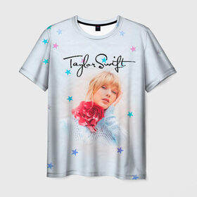 Мужская футболка 3D с принтом Taylor Swift в Екатеринбурге, 100% полиэфир | прямой крой, круглый вырез горловины, длина до линии бедер | Тематика изображения на принте: lover | taylor swift | taylor swift lover | тэйлор свифт