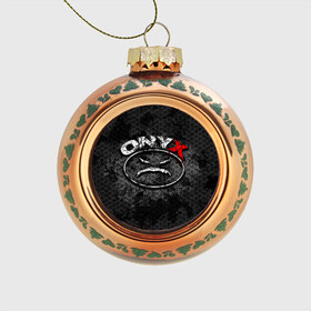 Стеклянный ёлочный шар с принтом Onyx в Екатеринбурге, Стекло | Диаметр: 80 мм | fredro starr | onyx | rap | sonny seeza | sticky fingaz | оникс | рэп