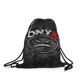 Рюкзак-мешок 3D с принтом Onyx в Екатеринбурге, 100% полиэстер | плотность ткани — 200 г/м2, размер — 35 х 45 см; лямки — толстые шнурки, застежка на шнуровке, без карманов и подкладки | Тематика изображения на принте: fredro starr | onyx | rap | sonny seeza | sticky fingaz | оникс | рэп
