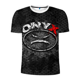 Мужская футболка 3D спортивная с принтом Onyx в Екатеринбурге, 100% полиэстер с улучшенными характеристиками | приталенный силуэт, круглая горловина, широкие плечи, сужается к линии бедра | Тематика изображения на принте: fredro starr | onyx | rap | sonny seeza | sticky fingaz | оникс | рэп