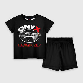 Детский костюм с шортами 3D с принтом Onyx в Екатеринбурге,  |  | fredro starr | onyx | rap | sonny seeza | sticky fingaz | оникс | рэп