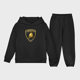 Детский костюм хлопок Oversize с принтом Lamborghini LOGO в Екатеринбурге,  |  | auto | brand | lamborghini | sport | авто | автомобиль | автомобильные | бренд | ламборгини | марка | машины | спорт