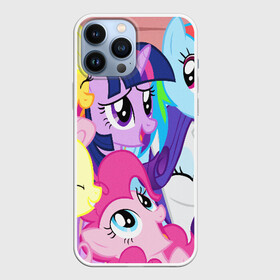 Чехол для iPhone 13 Pro Max с принтом МАЛЕНЬКИЕ ПОНИ в Екатеринбурге,  |  | my little pony | pinkie pie | scootaloo | spike | sweaty balls | искорка | крошка бель | маленькие пони | мульфтфильм | пони | скутолу | эппл блум