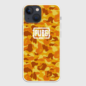 Чехол для iPhone 13 mini с принтом PUBG токсичный камуфляж в Екатеринбурге,  |  | mobile | pubg mobile | pubgmobile | бапе | бейп | мобайл | пабг