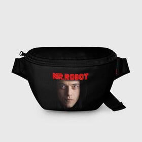 Поясная сумка 3D с принтом Mr.robot в Екатеринбурге, 100% полиэстер | плотная ткань, ремень с регулируемой длиной, внутри несколько карманов для мелочей, основное отделение и карман с обратной стороны сумки застегиваются на молнию | 