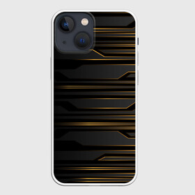 Чехол для iPhone 13 mini с принтом Futuristic technology lines в Екатеринбурге,  |  | abstract | art | geometry | lights | lines | stripe | technology | абстрактный | абстракция | арт | геометрия | линии | полосы