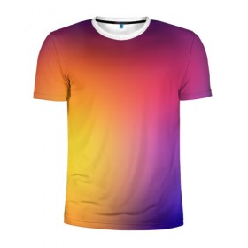 Мужская футболка 3D спортивная с принтом Abstract gradient colors в Екатеринбурге, 100% полиэстер с улучшенными характеристиками | приталенный силуэт, круглая горловина, широкие плечи, сужается к линии бедра | abstract | colors | gradient | абстракция | градиент | перелив | цвет | цветовой