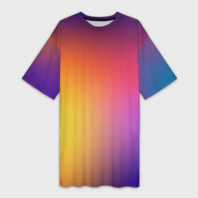 Платье-футболка 3D с принтом Abstract gradient colors в Екатеринбурге,  |  | abstract | colors | gradient | абстракция | градиент | перелив | цвет | цветовой