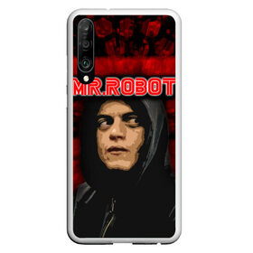 Чехол для Honor P30 с принтом Mr robot в Екатеринбурге, Силикон | Область печати: задняя сторона чехла, без боковых панелей | robot | драма | мистер | мистер робот | психологический триллер | рами малек | робот | технотриллер