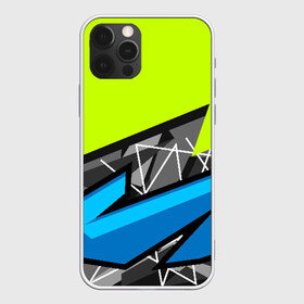 Чехол для iPhone 12 Pro Max с принтом Blue & Green Style в Екатеринбурге, Силикон |  | texture | абстракция | граффити | краски | линии | текстура | уличный стиль | яркая
