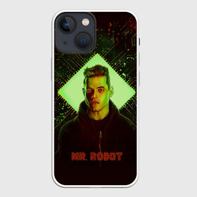 Чехол для iPhone 13 mini с принтом Мистер Робот в Екатеринбурге,  |  | mr. robot | мистер робот | сериал | фильм | хакер | элиот | эллиот