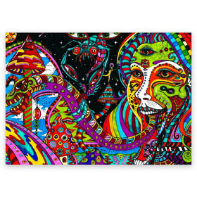Поздравительная открытка с принтом психоделика в Екатеринбурге, 100% бумага | плотность бумаги 280 г/м2, матовая, на обратной стороне линовка и место для марки
 | abstract | abstraction | color | geometry | paitnt | psy | абстракция | геометрия | краски | неоновые | психоделика