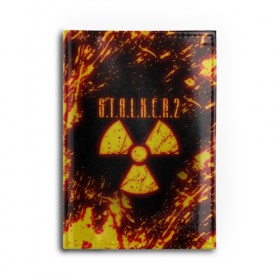 Обложка для автодокументов с принтом S.T.A.L.K.E.R. 2 в Екатеринбурге, натуральная кожа |  размер 19,9*13 см; внутри 4 больших “конверта” для документов и один маленький отдел — туда идеально встанут права | Тематика изображения на принте: bandit | chernobyl | pripyat | s.t.a.l.k.e.r. 2 | shadow of chernobyl | stalker | stalker 2 | бандиты | меченый | припять | сталкер | сталкер 2 | тени чернобыля | чернобыль | чистое небо