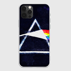 Чехол для iPhone 12 Pro Max с принтом PINK FLOYD в Екатеринбурге, Силикон |  | music | pink floyd | the dark side of the moon | космос | луна | музыка | пинк флойд | призма | рок | треугольник | триангулярная призма