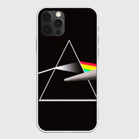 Чехол для iPhone 12 Pro с принтом PINK FLOYD в Екатеринбурге, силикон | область печати: задняя сторона чехла, без боковых панелей | music | pink floyd | the dark side of the moon | космос | луна | музыка | пинк флойд | призма | рок | треугольник | триангулярная призма