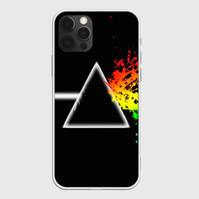 Чехол для iPhone 12 Pro Max с принтом PINK FLOYD в Екатеринбурге, Силикон |  | Тематика изображения на принте: music | pink floyd | the dark side of the moon | космос | луна | музыка | пинк флойд | призма | рок | треугольник | триангулярная призма