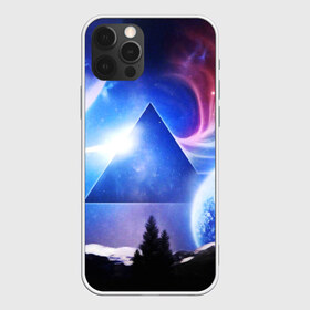 Чехол для iPhone 12 Pro Max с принтом PINK FLOYD в Екатеринбурге, Силикон |  | music | pink floyd | the dark side of the moon | космос | луна | музыка | пинк флойд | призма | рок | треугольник | триангулярная призма