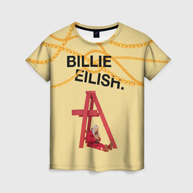 Женская футболка 3D с принтом BILLIE EILISH в Екатеринбурге, 100% полиэфир ( синтетическое хлопкоподобное полотно) | прямой крой, круглый вырез горловины, длина до линии бедер | all | asleep | bad | bellyache | billie | blohsh | dont | eilish | eyes | fall | guy | logo | music | ocean | singer | smile | when | айлиш | били | билли | бэрд | лого | музыка | пайрат | певица | символ | эйлиш