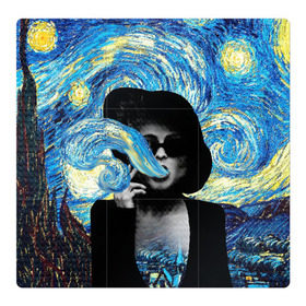 Магнитный плакат 3Х3 с принтом Марла на картине Ван Гога в Екатеринбурге, Полимерный материал с магнитным слоем | 9 деталей размером 9*9 см | Тематика изображения на принте: ван гог | вангог | звездная ночь | картина | марла | марла сингер | модернизм | постмодерн | художник | экспонат | экспрессионизм