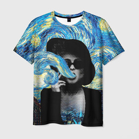 Мужская футболка 3D с принтом Марла на картине Ван Гога в Екатеринбурге, 100% полиэфир | прямой крой, круглый вырез горловины, длина до линии бедер | ван гог | вангог | звездная ночь | картина | марла | марла сингер | модернизм | постмодерн | художник | экспонат | экспрессионизм