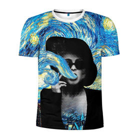Мужская футболка 3D спортивная с принтом Марла на картине Ван Гога в Екатеринбурге, 100% полиэстер с улучшенными характеристиками | приталенный силуэт, круглая горловина, широкие плечи, сужается к линии бедра | ван гог | вангог | звездная ночь | картина | марла | марла сингер | модернизм | постмодерн | художник | экспонат | экспрессионизм