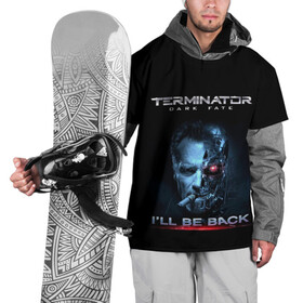 Накидка на куртку 3D с принтом Terminator Dark Fate в Екатеринбурге, 100% полиэстер |  | Тематика изображения на принте: dark fate | ill be back | terminator | арнольд шварценеггер | киборг | надпись | темные судьбы | терминатор | терминатор 2019 | терминатор темные судьбы | фильм | шварцнегер