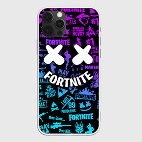 Чехол для iPhone 12 Pro с принтом FORTNITE x MARSHMELLO в Екатеринбурге, силикон | область печати: задняя сторона чехла, без боковых панелей | fortnite | fortnite 2 | fortnite x маршмелло | ikonik | marshmello | ninja | ninja streamer | иконик | ниндзя | фортнайт | фортнайт 2 | фортнайт глава 2