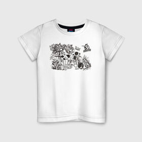 Детская футболка хлопок с принтом Охотничьи собаки в Екатеринбурге, 100% хлопок | круглый вырез горловины, полуприлегающий силуэт, длина до линии бедер | hunt | hunter | охота | охотник | пес | рисунок | собаки | туризм | хобби