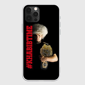 Чехол для iPhone 12 Pro с принтом KHABIB TIME в Екатеринбурге, силикон | область печати: задняя сторона чехла, без боковых панелей | 242 | eagle | habib | khabib | mma | nurmagomedov | sport | the | ufc | wins | боевые | боец | бой | искусства | мма | нурмагомедов | орел | победил | победитель | самбо | спорт | уфц | хабиб | чемпион