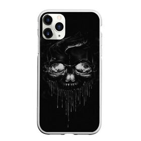 Чехол для iPhone 11 Pro Max матовый с принтом SKULL BLACK в Екатеринбурге, Силикон |  | abstract | abstraction | bones | fantasy | skull | голова | кости | скилет | череп