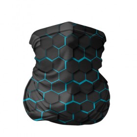 Бандана-труба 3D с принтом Turquoise Octagon в Екатеринбурге, 100% полиэстер, ткань с особыми свойствами — Activecool | плотность 150‒180 г/м2; хорошо тянется, но сохраняет форму | octagon | бирюзовые соты | бирюзовый | неон | неоновые соты | октагон | соты