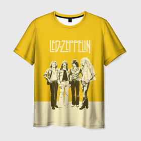 Мужская футболка 3D с принтом Led Zeppelin в Екатеринбурге, 100% полиэфир | прямой крой, круглый вырез горловины, длина до линии бедер | led | led zep | led zeppelin | ledzep | lz | zoso | группа | джимми пейдж | джон генри бонэм | джон пол джонс | зосо | лед зепелен | лед зеппелин | ледзепелен | ледзеппелин | роберт плант | рок