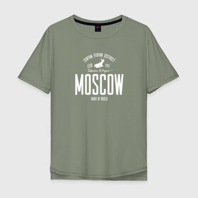Мужская футболка хлопок Oversize с принтом Москва Iron в Екатеринбурге, 100% хлопок | свободный крой, круглый ворот, “спинка” длиннее передней части | i love moscow | moscow | город | москва | мск | регион | я люблю москву