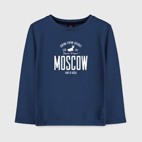 Детский лонгслив хлопок с принтом Москва Iron в Екатеринбурге, 100% хлопок | круглый вырез горловины, полуприлегающий силуэт, длина до линии бедер | i love moscow | moscow | город | москва | мск | регион | я люблю москву